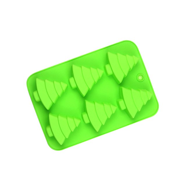 Toystoory Molde de silicona para hornear: duradero y fácil de limpiar, no tóxico, asequible, molde de silicona de Navidad verde Type3 NO3