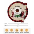 thumbnail image 6 of 13 Inch Round Placemats Set of 6, Christmas Tree Non Slip Heat Insulation PP Table Mats, Green Xmas Tree Red Black Plaid Rustic Washable Place Mats for Kitchen Dining Party Table Decor, 6 of 7