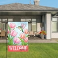 thumbnail image 3 of Amhnf Welcome Hummingbird And Tulips Garden Flag For Home Outdoor Garden Yard Decor 12x18 inch, 3 of 5