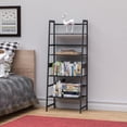 thumbnail image 6 of Hassch 4-Tier Ladder Bookshelf – Freestanding Wooden Living Room Shelves – Decorative Bookcases for Home and Office (Black), 6 of 8