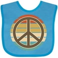 thumbnail image 3 of Inktastic Retro Peace Sign Sunset Boys or Girls Baby Bib, 3 of 4
