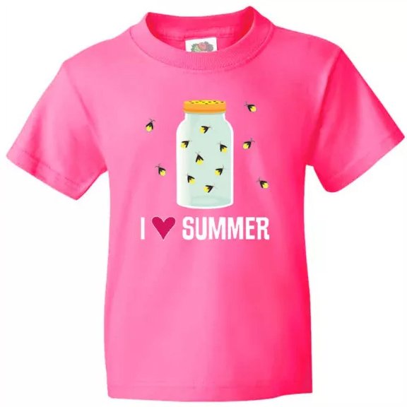 Bella Canvas I Love Summer Cute Fireflies Toddler T-Shirt Nature Bugs Outdoors Trip