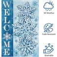 thumbnail image 5 of Welcome Winter Garden Flag 12.5x18 Double Sided Burlap Christmas Snowflake Garden Flags for Winter Christmas Seasonal Outside Outdoor Decoration (ONLY FLAG), 5 of 6