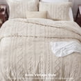 thumbnail image 6 of U by Bedsure Tufted Boho Comforter Set Queen, Beige, 3 Pieces Farmhouse Shabby Chic Embroidery Bedding Set, Soft Jacquard Comforter for All Seasons, 6 of 11