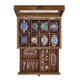 thumbnail image 1 of Caja de Relojes con 8 Ranuras, Estuche de Relojes de Madera de 2 Niveles con Tapa de Cristal, Nogal Rústico, 1 of 7