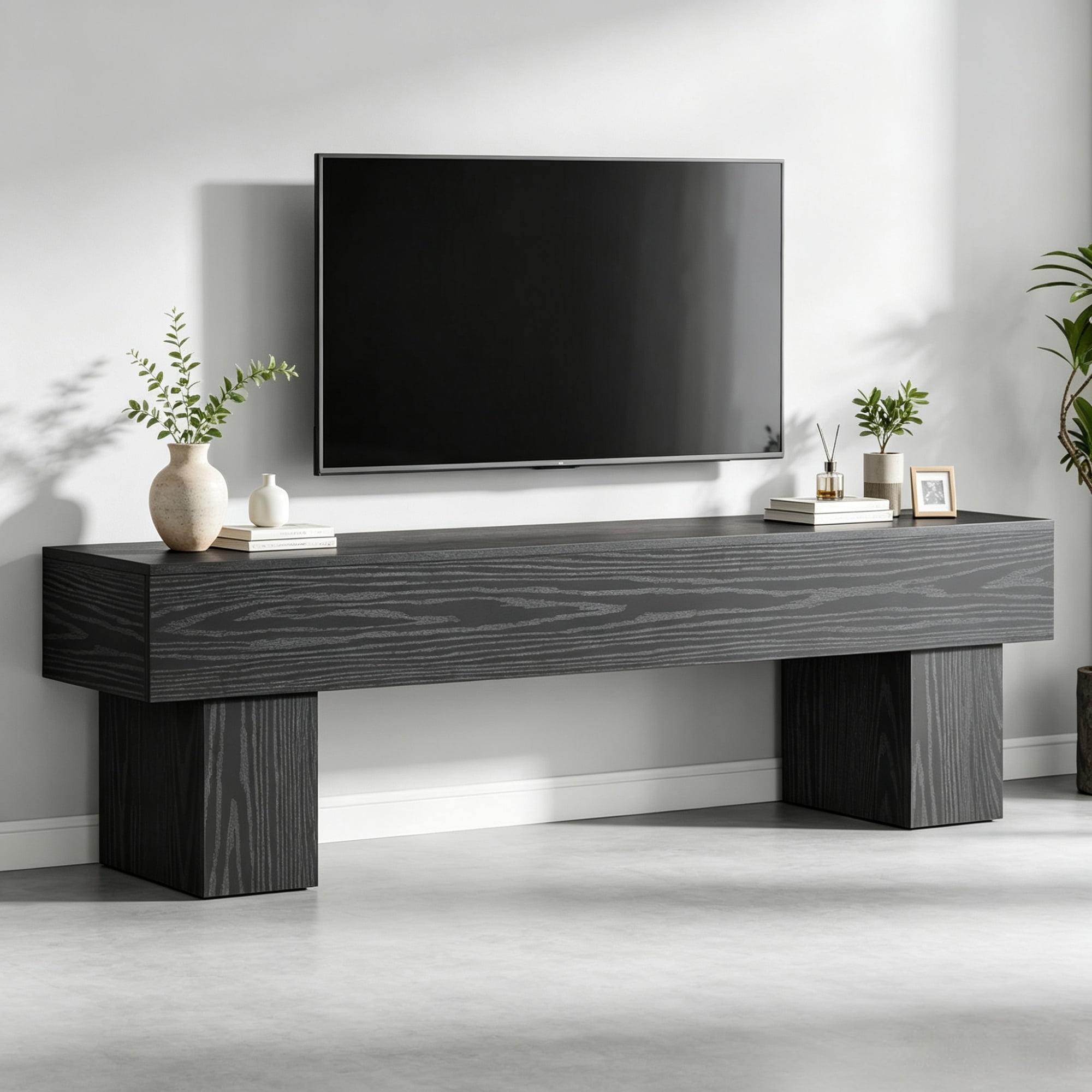 63" Farmhouse TV Stand, Media Console Table