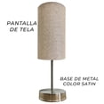 thumbnail image 2 of Lampara De Mesa, Luz Ideal, Murano Satín, Pantalla De Tela Beige, 2 of 5