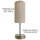 thumbnail image 2 of Lampara De Mesa, Luz Ideal, Murano Satín, Pantalla De Tela Beige, 2 of 5