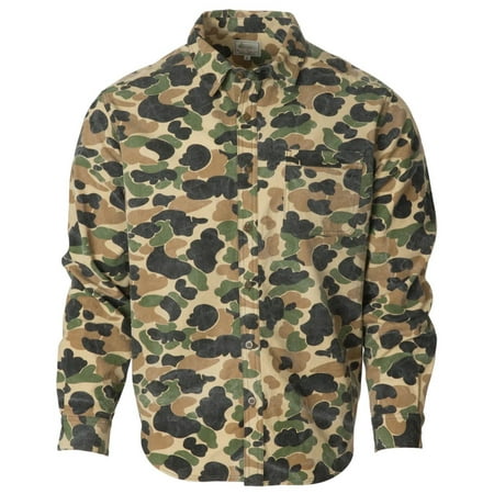 Avery Men s Heritage Chamois Long Sleeve Shirt Old School Camo Medium