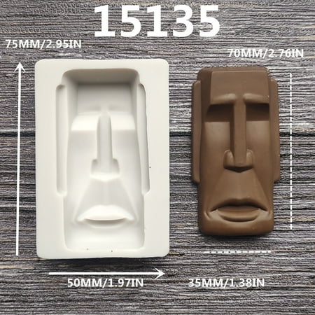 

Hxroolrp Home Decor Cake Mould Easter Mold Easter Moai Statue Chocolate Mold Easter Cake Tool