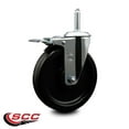 thumbnail image 2 of 6 Inch Phenolic Wheel Swivel 5/8 Inch Threaded Stem Caster Total Lock Brake SCC, 2 of 2