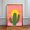 Rolled Canvas, variant on Pink Desert Cactus Wall Art Print, Southwestern Sunset Poster, Boho Desert Decor, Modern Pink Cactus Artwork, Colorful Western Aesthetic Wall Art