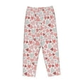 thumbnail image 4 of Xecao Hand Drawn Hearts Women's Straight Lounge Pajama Pants: The Epitome of Relaxed Sleepwear, 4 of 9