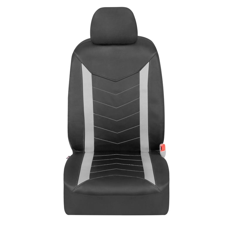 Motor Trend Neoprene Front Seat Covers, Black & Gray Stitched photo 2