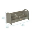 thumbnail image 2 of ECR4Kids 3-Shelf Floor Book Display with Handles, 36in, Children's Furniture, Grey Wash, 2 of 9