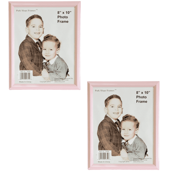 Set of 2 Modern 8" x 10" Photo Picture Frame Table Mount or Wall Mount with Easel A Collection of Beloved Memories in Pink