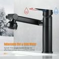 thumbnail image 3 of 1080°Swivel Kitchen Faucets With 2 Spray Modes Single-Handle Bathroom Sink Sprayer Ceramic Valve Hot and Cold Water Mixer Water Tap, 3 of 7