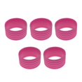 thumbnail image 1 of Eigraketly 5 Packs Tennis Racquet Grip Ring Sweat Absorbing Pink Grip Band Badminton Bádminton, 1 of 1