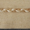 thumbnail image 4 of Birch Harbor Atlantis Denim Blue and Taupe Lumbar Pillow with Jute Braiding and Fringe, 4 of 7