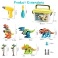 thumbnail image 4 of STEM Dinosaur Toys for Kids 3-8, Take Apart Construction Set with Power Drill, Educational Birthday Gift for Boys Girls 3 4 5 6 7 8 Year Old, Toddler Learning Activity Toy with Storage Case, 4 of 7