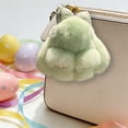 thumbnail image 6 of Surpdew Soft Fluffy Rabbit Keychain Cute Pbunny Key Rings Pbunny Key Rings Faux Fur Keyring Pompom Keychain Decoration Green, 6 of 6