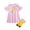 j-586Pink240, variant on HAYIMI Girls Summer Striped Dress Outfit Sets With Socks Short Sleeve Casual Two Piece Clothes Sets For Toddler Kids Trendy Clothing Sets