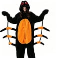 thumbnail image 4 of TBKOMH Halloween Onesie Hooded Pajama Plush Jumpsuit Insect Costume Long Sleeve Full Body One Piece Loungewear with Legs for Adult Cozy Flannel Cosplay Black L, 4 of 4