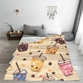 thumbnail image 5 of Tea Blanket Gifts for Kids Girls Women Soft Warm Lightweight Cozy Cup Cartoon Bubble Throw Blankets for Bed Sofa Living Room Couch Home Decor 80"x60", 5 of 6