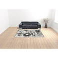 thumbnail image 6 of 8' X 11' Black And White Floral Stain Resistant Non Skid Area Rug, 6 of 6