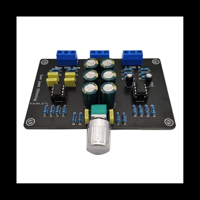 2 Way Subwoofer Frequency Divider Board Electronic Low-Pass Filter Crossover AC12V NE5532(88Hz),1 * 2 Way Frequency Divider Board