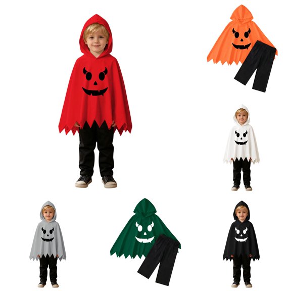 Toddler Halloween Clothes Boys Outfits Set Face Cloak with Long Pants and Cape for Holiday Parties and Dress-Up 12-18 Months