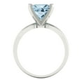 thumbnail image 4 of Solitaire Engagement Ring for Women - 2.5ct Natural Aquamarine in 14K White Gold Promise Ring, 4 of 5