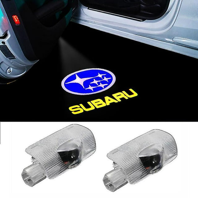 luces de bienvenida para Subaru BRZ Forester Outback Legacy Impreza Tribeca XV, proyector láser LED, luz de puerta con logotipo, luz de calle estilo C