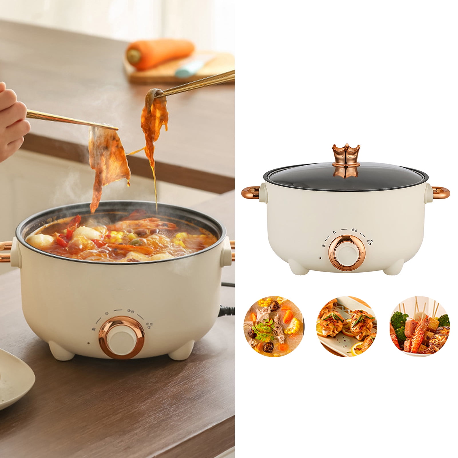 Electric Pot Electric Hot Pot 3 Multifunctional Electric Cooker Electric Cook Pot True Excellence