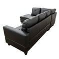 Hommoo Faux Leather 4Seat Couch Living Room Sofa Set, L Shaped Couch