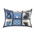 thumbnail image 7 of Yayeee Pillowcase Standard Size Set of 2 Satin Wrinkle Resistant Pillow Case, Black Cats and Hearts, 7 of 7