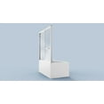 thumbnail image 3 of Bathtub Shower Door Semi-Frameless Double Sliding Tub Door 56"-60"Wx58" H Waterproof Bathroom Shower Door 1/4" (6mm) SGCC Tempered Glass With Explosion-Proof Film, 3 of 9