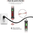 thumbnail image 5 of Detector de voltaje LCD con linterna y alarma, comprobador de fase/neutro, sensibilidad dual, sin contacto, 12 V-1000 V, 5 of 5