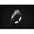 thumbnail image 2 of HeartsAndYou 2ct Natural Purple Amethyst Engagement Ring 14k SOLID White Gold Halo Stylish, 2 of 5