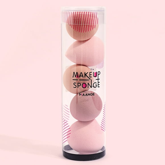 yeacher MAANGE 5-Piece Medium Makeup Sponge Set, Non-Latex Multicolor Beauty Blenders for Flawless Foundation, Concealer, and Powder Application