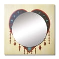 thumbnail image 2 of Designart "Divine Heart Yoruba Deity Of Affection Haitian XII" African American Woman Blue Large Square Mirror - Square Bedroom Mirror Printed Wall Decor - Glam Square Printed Wall Mirror Art, 2 of 5