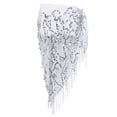 thumbnail image 2 of ManxiVoo Tie Waist Lace Wrap Layered Skirt with Scarf Belt Asymmetrical Design for Women Daily Wear, 2 of 2