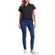 thumbnail image 2 of Camisa de mezclilla para mujer INSPIRE CHIC con cuello tipo polo, manga corta y botones, color negro, 2 of 6