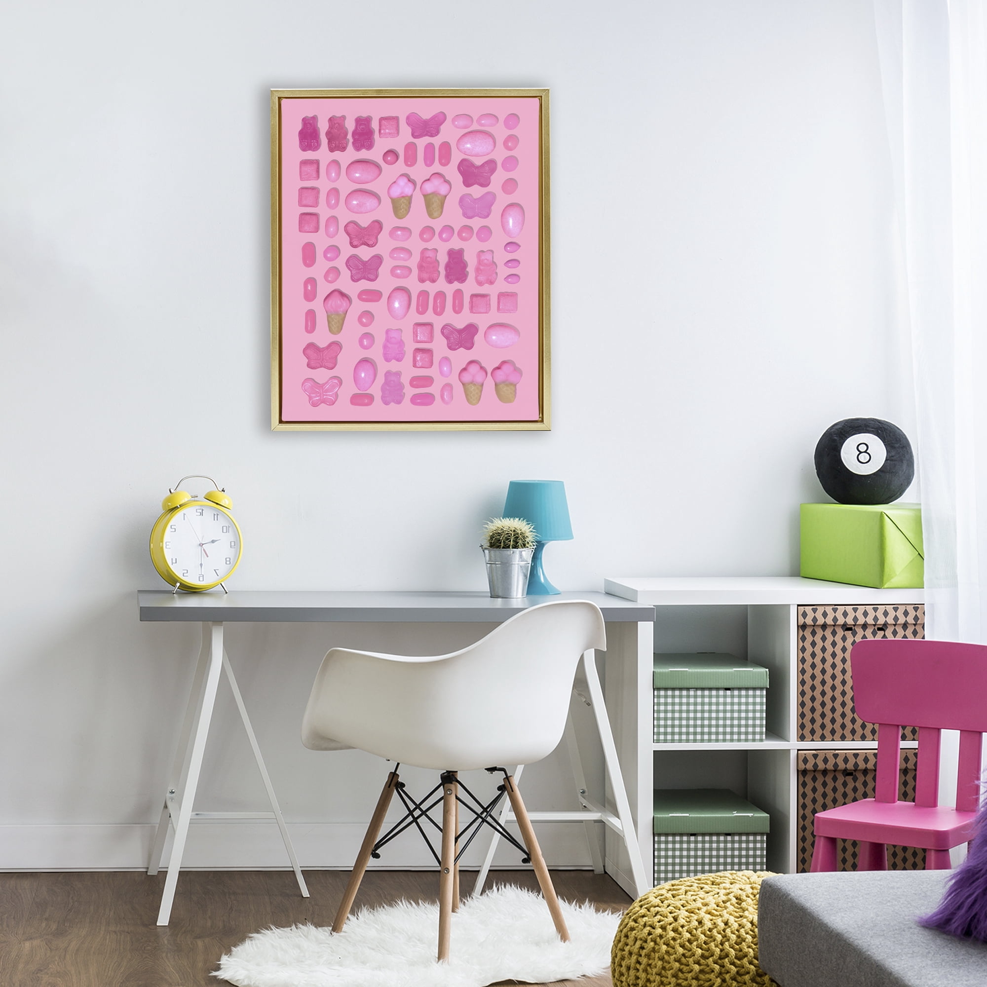 Stupell Industries Pink Toned Candies Gold Framed Floater Canvas Wall Art, design by LISH Creative