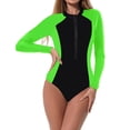 thumbnail image 5 of Zpanxa Zip Front Swimsuit for Women Long Sleeve Surfing Rash Guard Full Coverage, 5 of 8