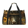 thumbnail image 1 of Disketp Sunflower Cowboy Hat Cow Bolsa de Viaje Tipo Duffle, Bolso de Mano para Fin de Semana para Mujer, Bolsa de Gimnasio Ligera para Hombre, Esencial para Viajes, 1 of 7