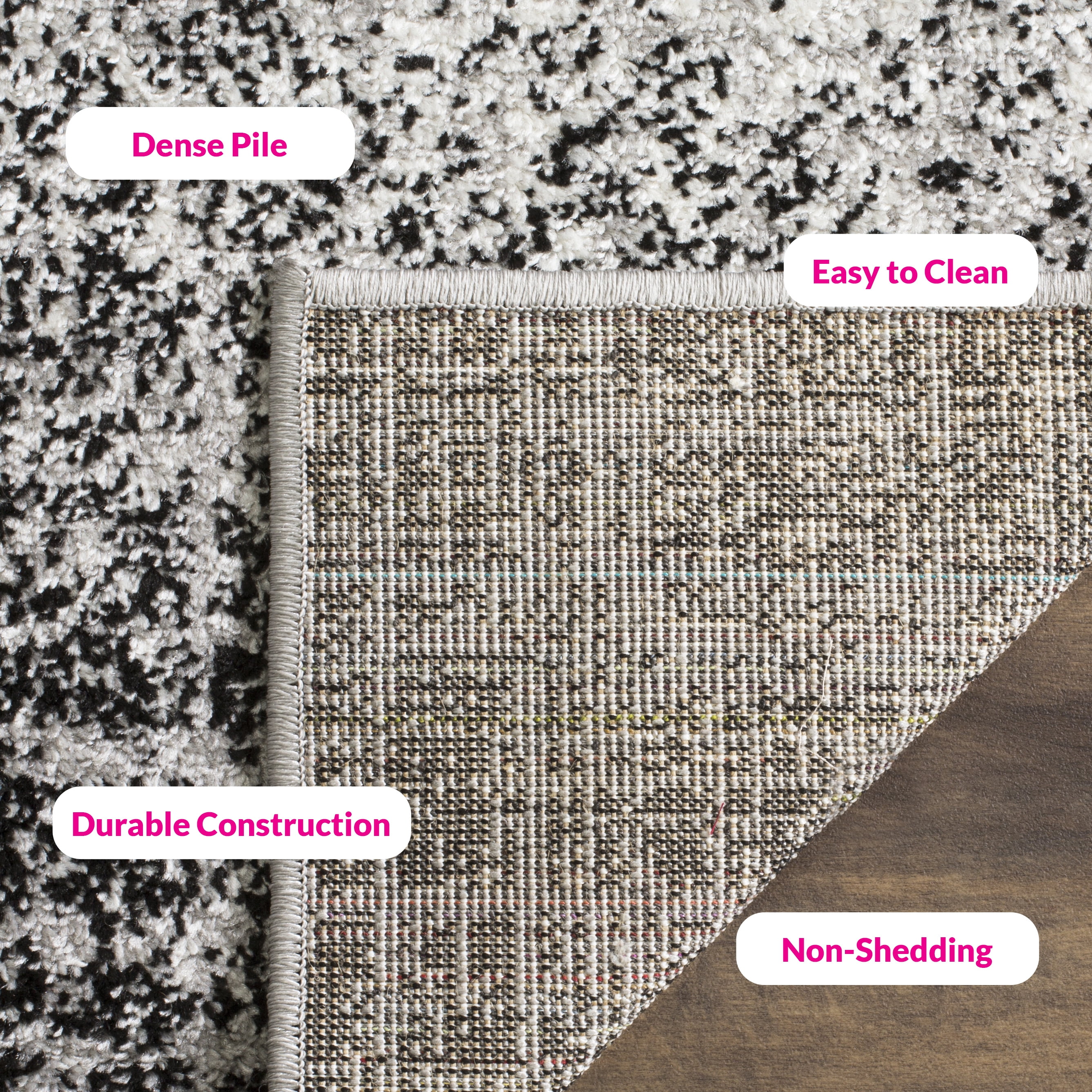 Safavieh Adirondack Kiersten Abstract Runner Rug, Silver/Black, 2'6" x 10'