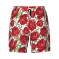 thumbnail image 4 of Lsque Mens Swim Trunks Rose Flowers Pattern - Bathing Suit Compression Liner - Beach Swim Shorts Swimwear - (S-3XL) - Stretch Quick Dry -Small, 4 of 9