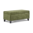 thumbnail image 3 of Christopher Knight Home 39" Green Boucle Storage Ottoman with Hinged Lid and Birch Wood Legs, 3 of 12