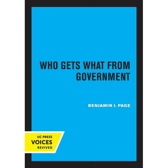 Who Gets What from Government, (Paperback)